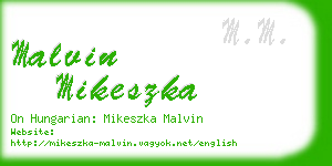 malvin mikeszka business card